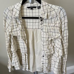 Ruffled layer long sleeve top